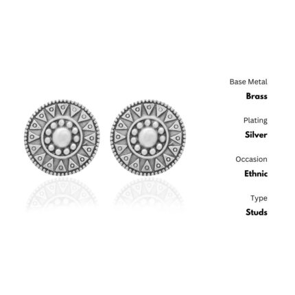 Oxidized Silver Drop Earrings for Womens | Women