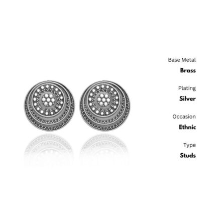 Oxidized Silver Drop Earrings for Womens | Women