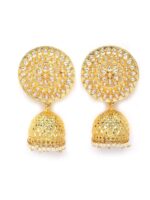 Golden Jhumki Earrings for Womens
