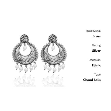 Oxidized Silver Drop Earrings for Womens | Women