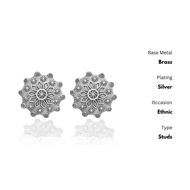 Oxidized Silver Drop Earrings for Womens | Women