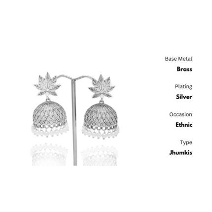 Oxidized Silver Drop Earrings for Womens | Women