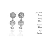 Oxidized Silver Drop Earrings for Womens | Women