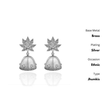 Oxidized Silver Drop Earrings for Womens | Women