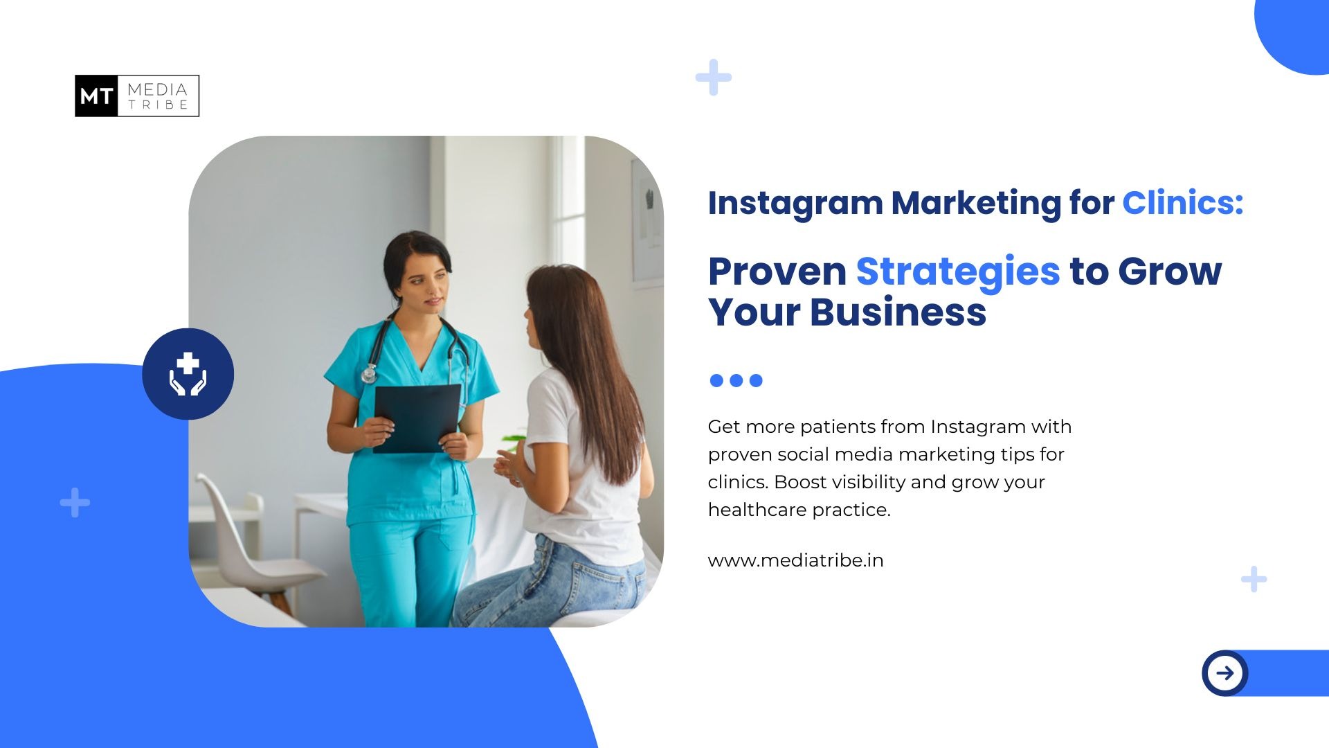 Doctor creating Instagram content to attract patients and promote clinic services