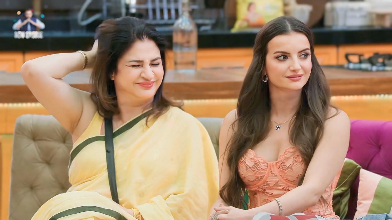 Natalia Janoszek with Kunickaa Sadanand in Bigg Boss 19. Natalia has been styled by Rima Mishra